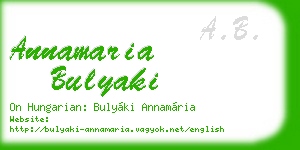 annamaria bulyaki business card