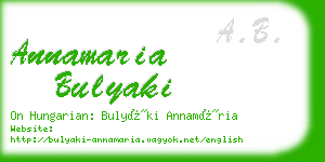 annamaria bulyaki business card